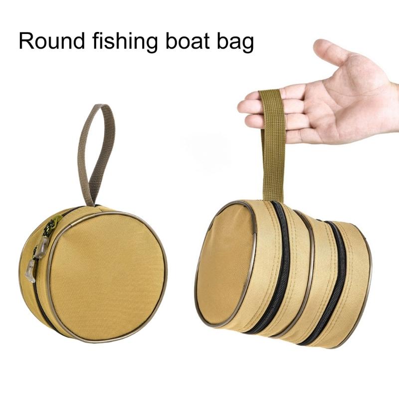 Round Fishing Reel Case Fishing Baits Bag Tackle Storage Bag Fishing Reel Protective Bag Outdoor Fishing Tackle Bag