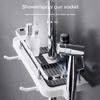 Bathroom Storage Rack Simple Punch-Free Square Shower Rod Shower Rod Multi-Functional Shower Storage Tray