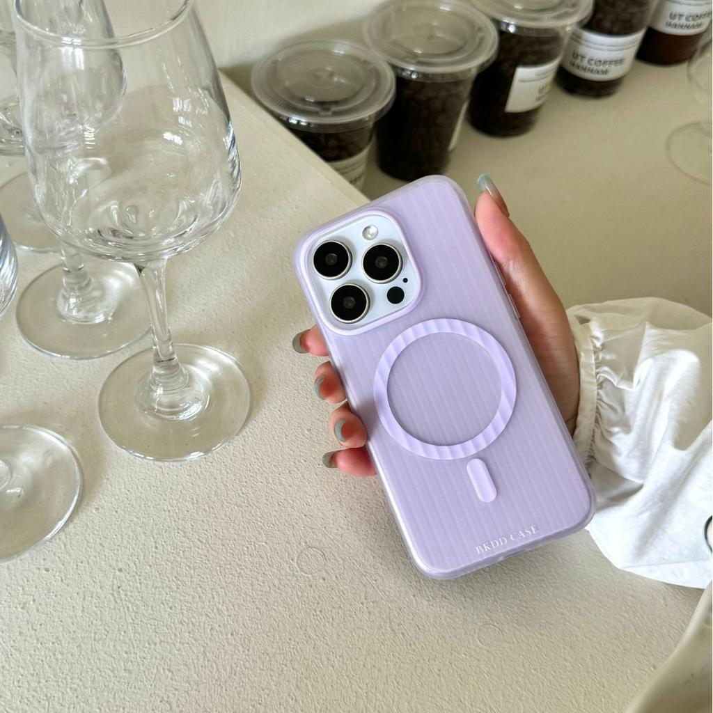 Applicable To IPhone 16 Corrugated Magnetic Suction Mobile Phone Case Matte Apple 15 ProMax Suitcase Full Cover 14 Protective Case