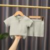 Children's Summer Cotton-Linen Shorts & Top Set - Baby Double-Layer Gauze, Loose Two-Piece Chinese Style