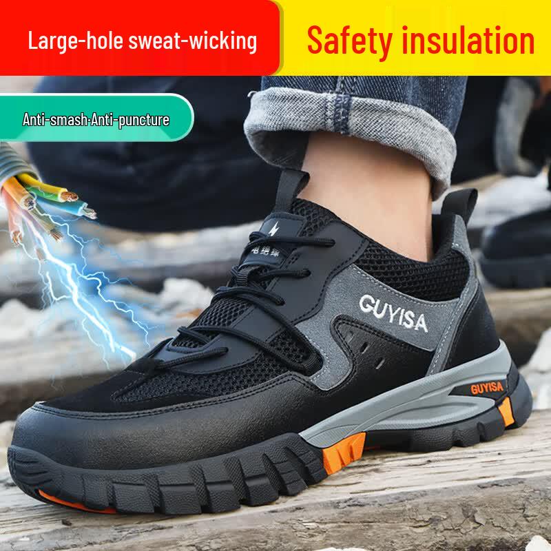 Blue Shield Men's 10KV Insulated Anti-Smash Puncture-Proof Safety Work Shoes