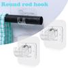 Bathroom Holder Powerful Free Punching Rod Hanging Clip Door Hanger Storage Rack Curtain Rod Hook