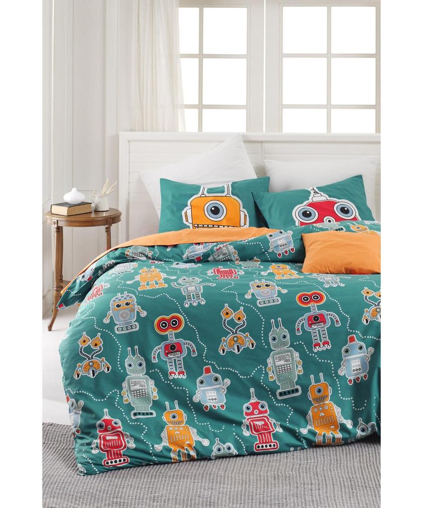 Satın alın 100 Natural Cotton Double Duvet Cover Set Robotte Green Joom