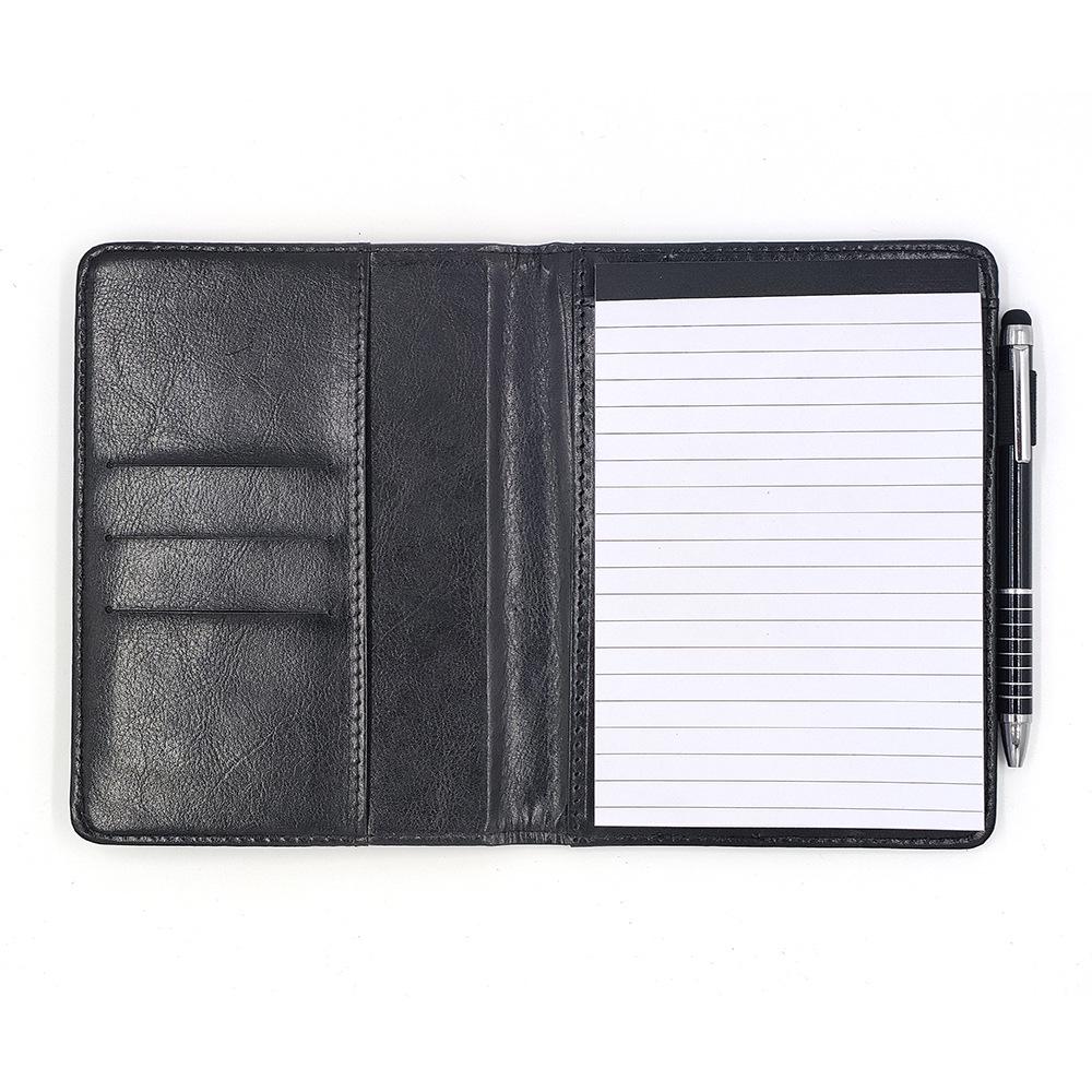 In Stock A6 Sticky Notes Notebook, Business PU Leather Surface, Portable Work Log, Custom LOGO.