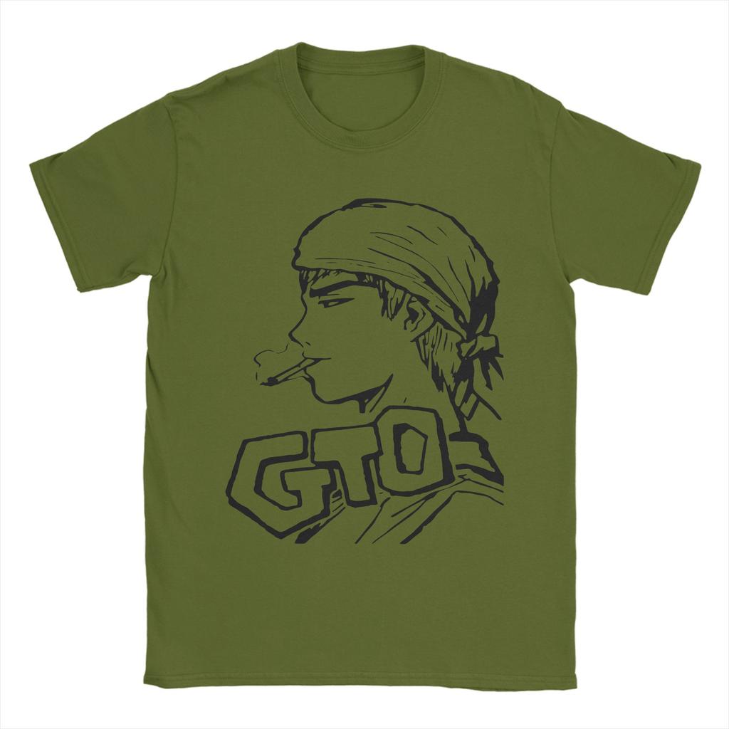 GTO Onizuka Eikichi Great Teacher Onizuka T Shirt for Men 100 Cotton Vintage TShirts Round Collar Tees Tops Printed