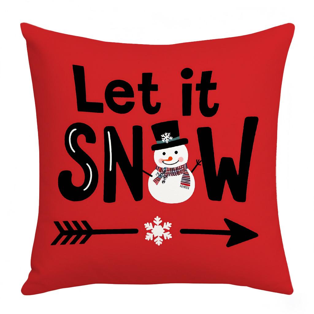 Christmas Pillow Case Decoration Plaid Car Christmas Tree Element Sofa Atmosphere Decorative Waist Cushion