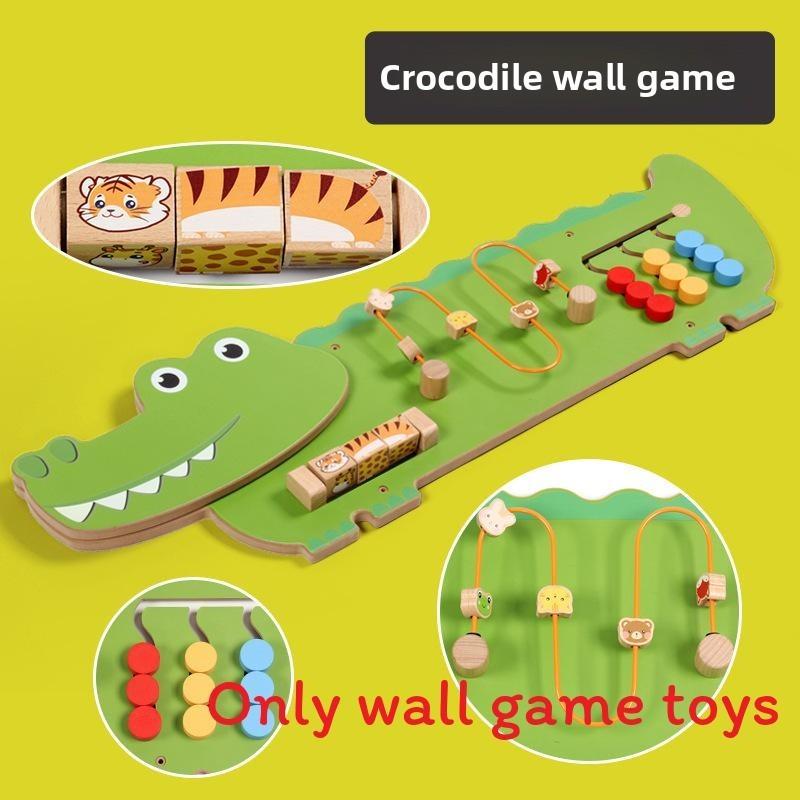 Wooden Educational Wall Toy For Kids With Puzzle Blocks For Preschool Classroom Decor