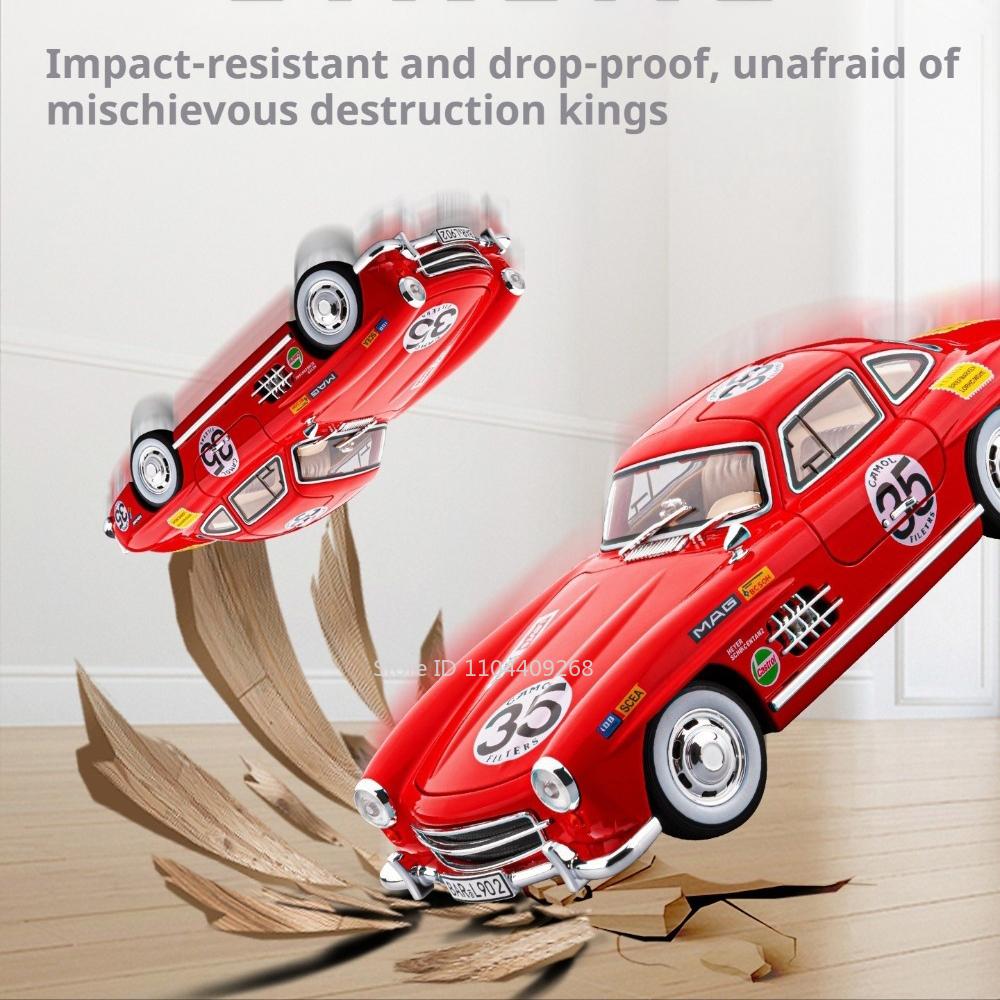 1:Maßstab 18 300SL 500K Automodell Spielzeug Sound Licht Vierradaufhängung Lenkgestänge Lenkung Sportwagenmodelle Hobby Ornamente