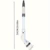Rechargeable Power Scrubber with Adjustable Long Handle and 6 Replaceable Brush Heads - Perfect for Cleaning Bathrooms, Kitchens