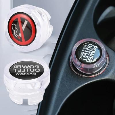 Car Lighter Plug Cover Dustproof Plug Fire Missile Button Decorations Cap Shield Automotive Vehicles  Cigarette Lighter Covers