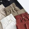 Women's Plus Size High Waist Cropped Wide Leg Pants – Elastic Waist Stretchy Polyester Trousers (Sizes XL-6XL)