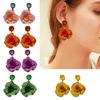 Classy Floral Drop Earrings Jewelry Sophisticated Rose Dangle Earrings Portable Drop Ear Studs for Various Occasions