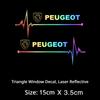 2 car stickers laser reflective decoration suitable for Peugeot 207 208 301 307 308 406 407 408 508 2008 3008 4008 5008 car deco