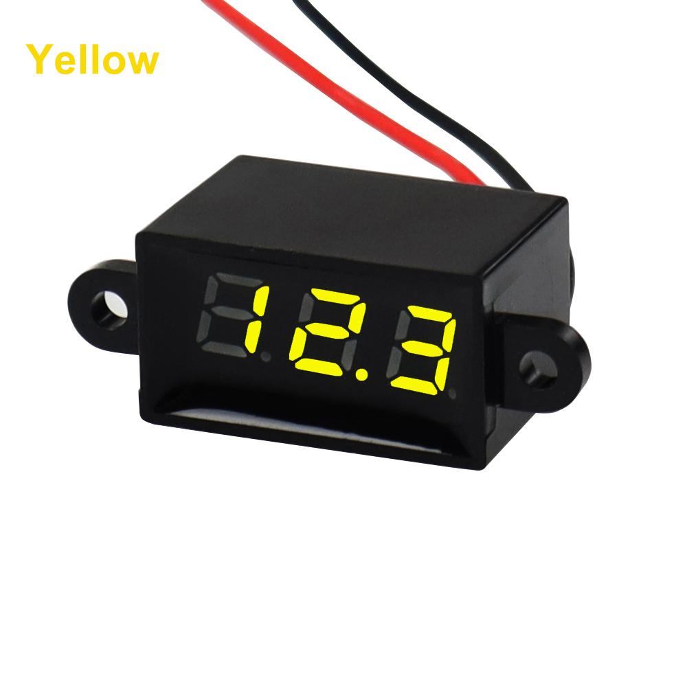 Waterproof Digital LED Voltage Meter DC 3-30V DC 5-130V Indicator Voltmeter For Car Motorcycle 12V 24V 36V 48V 72V 120V