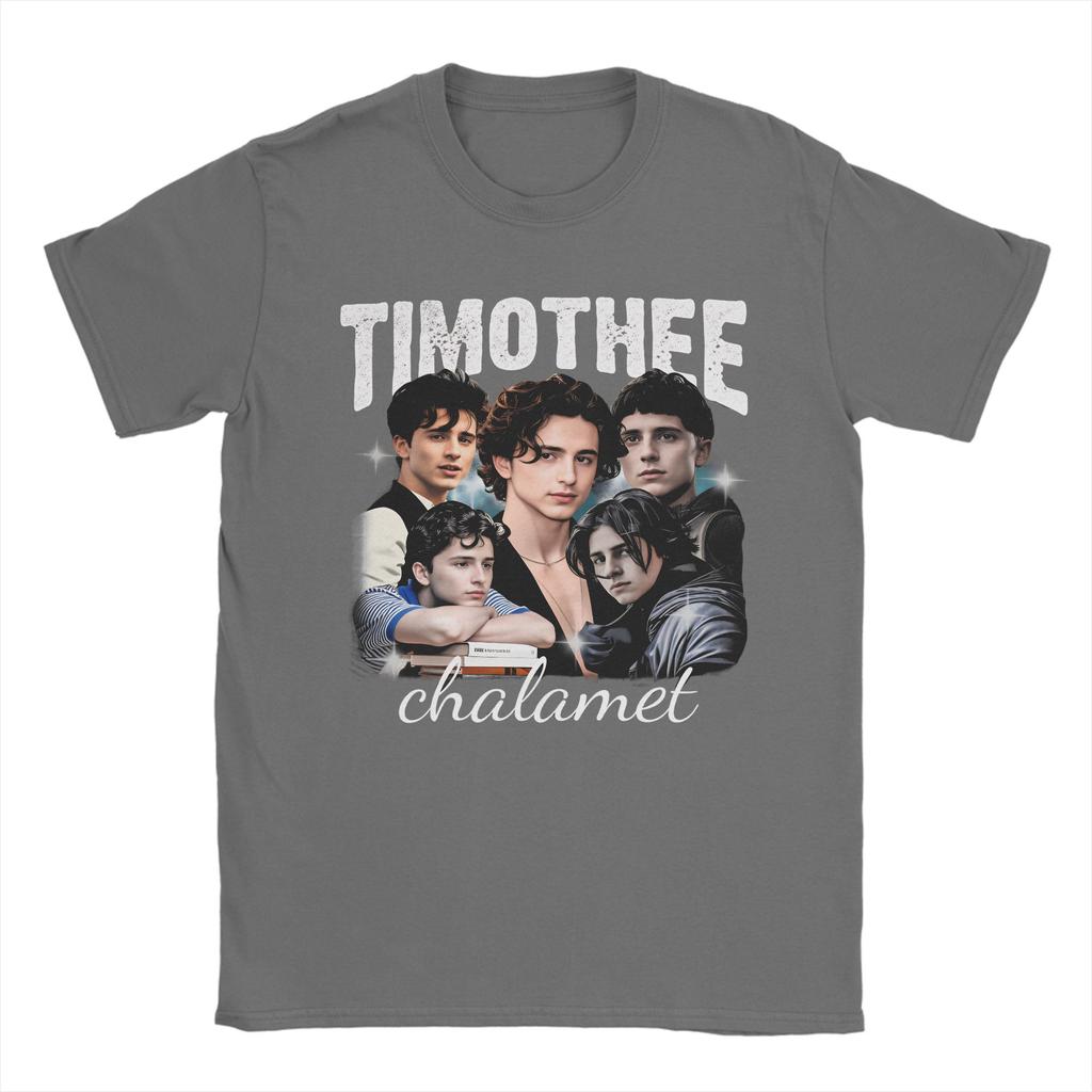 Oversized TShirt Beach Timothee Chalamet American Actor Hip Hop T Shirts Cotton Tshirt for Man Y2K Basic Short Sleeve Top Tees