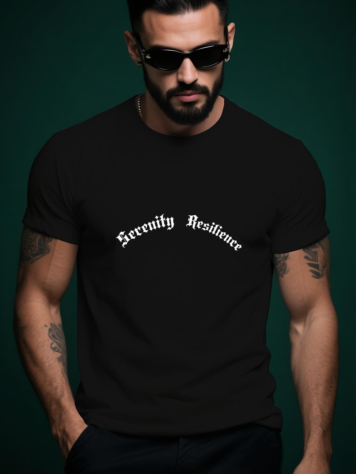Gothic Streetwear Graphic Tshirt - Bold SERENITY RESILIE... XXXXL