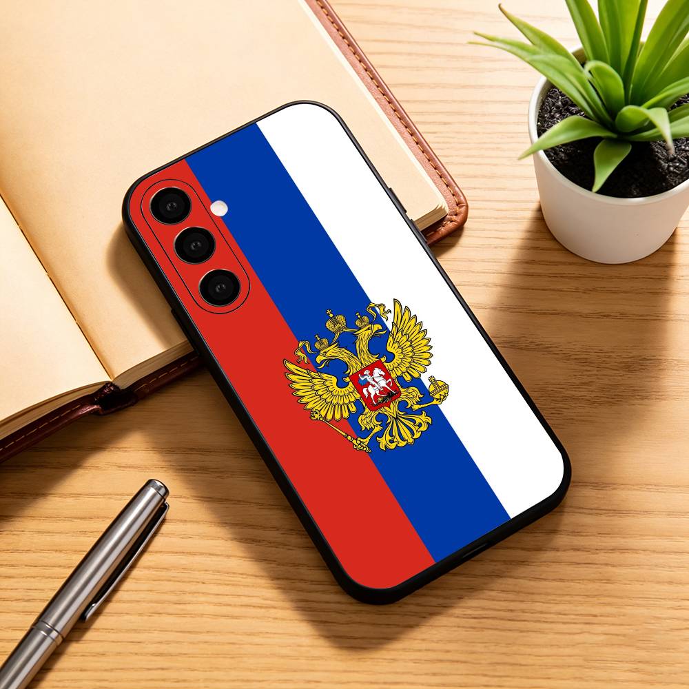 Russia F-Flag National Emblem  Phone Case For Samsung Galaxy A73,A72,A71,A70,A53,A52,A51,Others Soft Black Cover