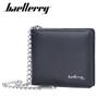 Men's Anti-theft Chain Short Wallets Vintage Design Artificial Leather Bifold Wallet Fashion Card Holder Coin Purse