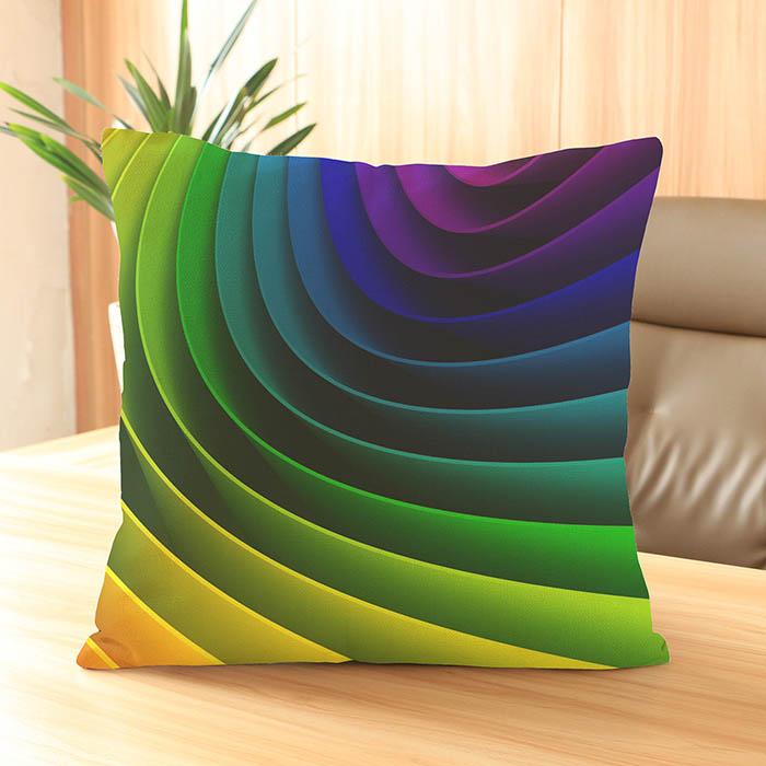 Colorful Geometrics Cubes Spots Home Decor Pillows Sofa Decorative Cushion Cover Modern Rotating Geometric Movement Pillow Cases