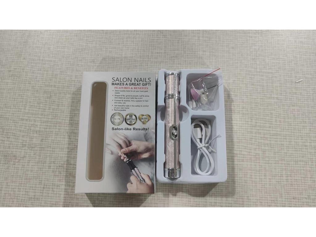 Wireless Electric Nail Grinder: Portable Manicure Tool for Shaping & Removing Nails with Rechargeable Grinding Pen.
