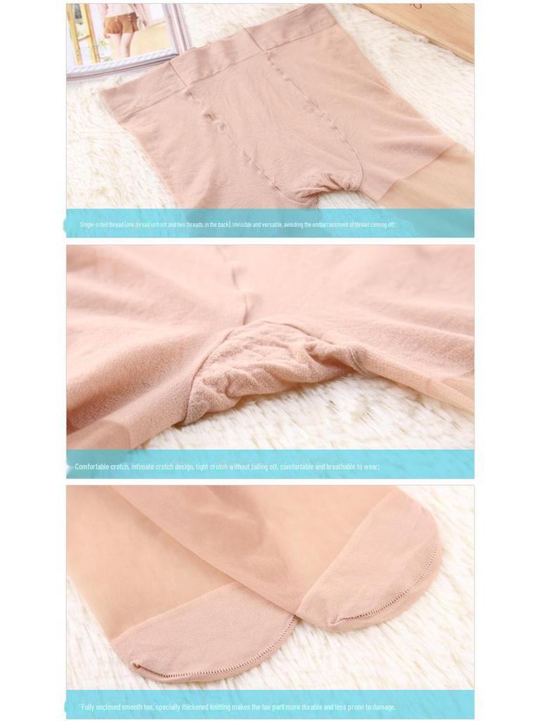 Fenna Women's 10D Core-Spun Silk Thin Pantyhose for Spring and Summer