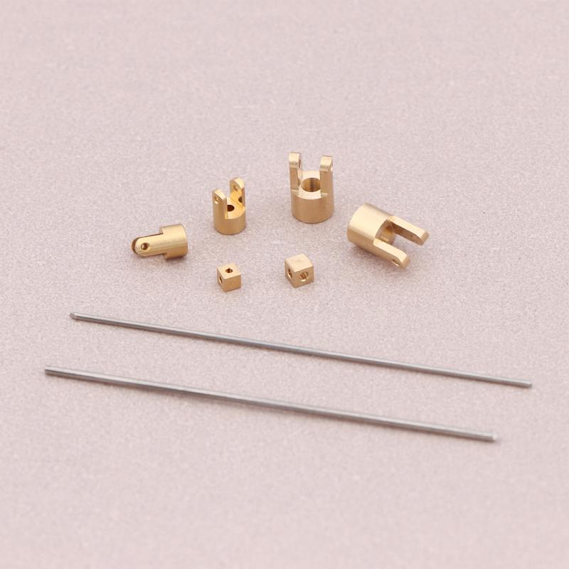 §1Set Mini Universal Joint OD 2mm/1mm Brass Coupling Shaft/Through Hole Connector For 1/64 1/72 1/87 Static-to-Dynamic Coupling
