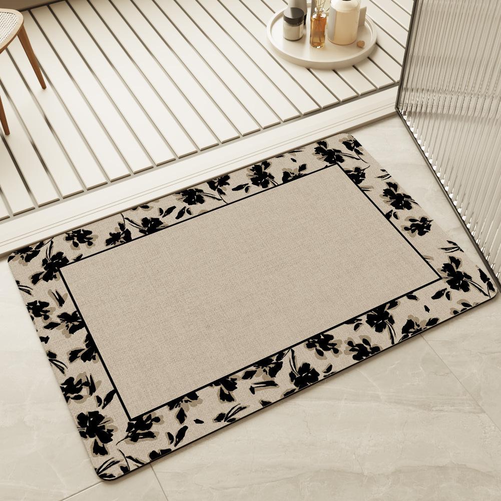 Bathroom Mat Toilet Diatom Mud Absorbent Mat Toilet Toilet Door Carpet Entry Door Non-slip Soft Mat
