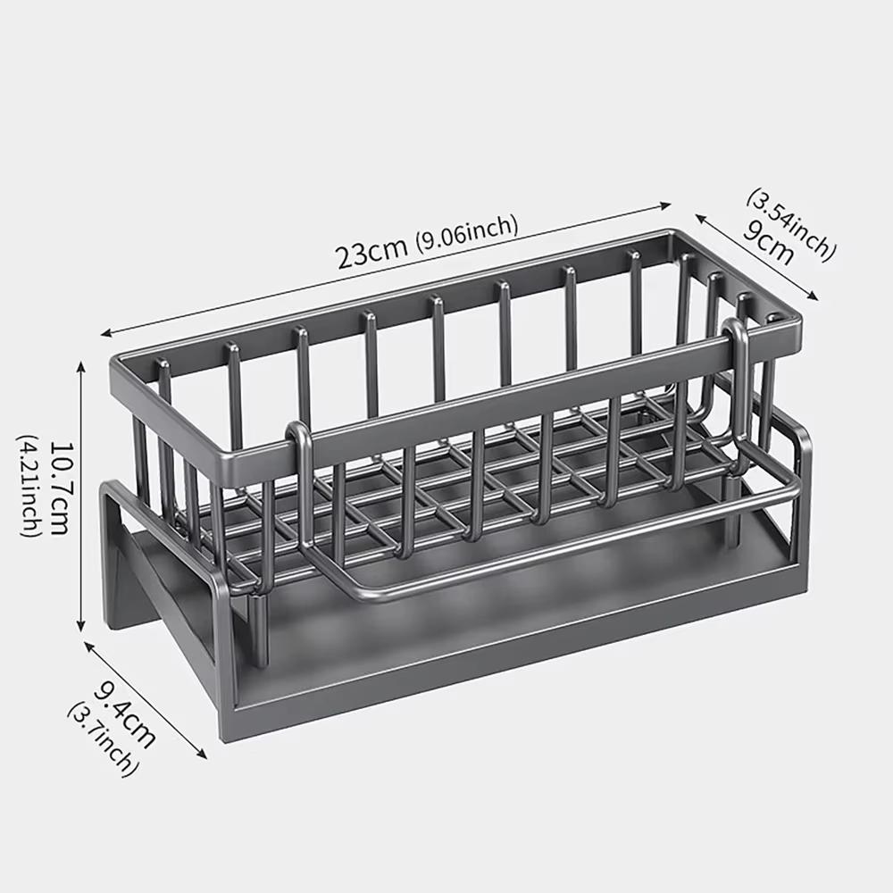 ABS Material Kitchen Draining Rack Dishwashing Liquid Sponge Wipe Arrangement Rack Quick Draining Multi-Purpose Storage Rack