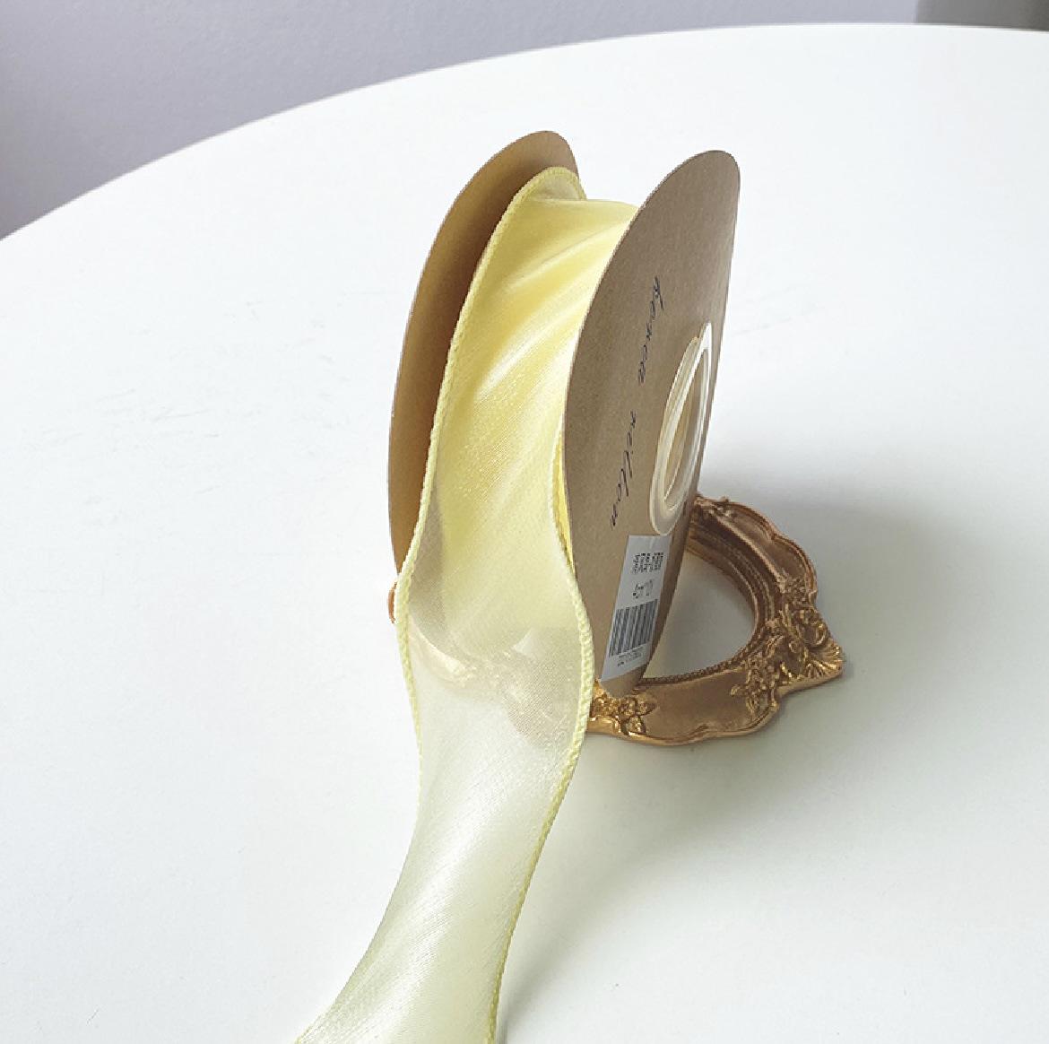 

Перламутровая лента из пряжи «рыбий хвост» для букетов из шелковых цветов и самодельных бантов для волос