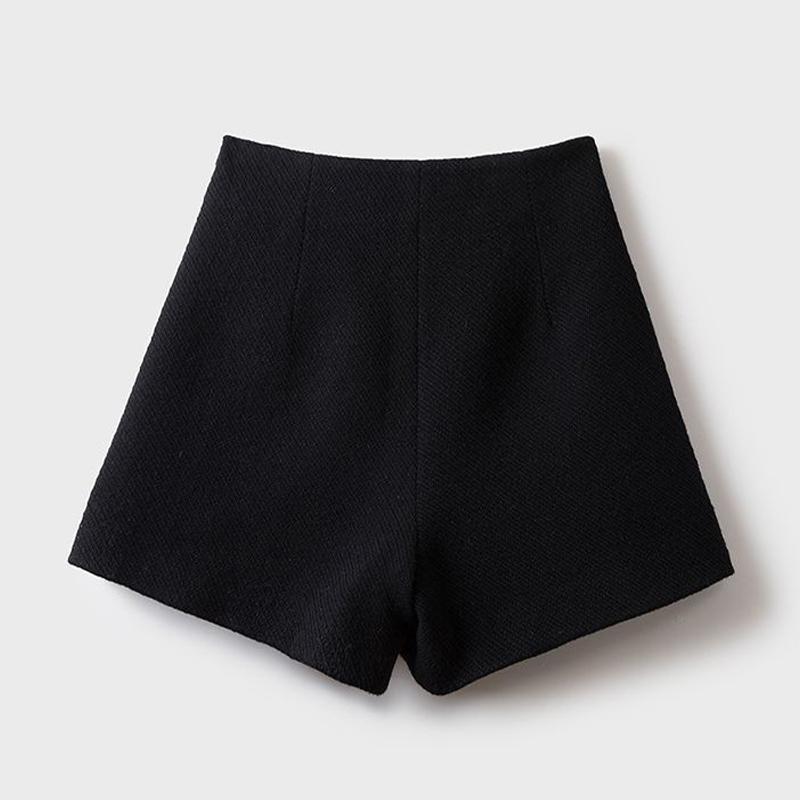 Pantaloni scurți din tweed Fusta cu pantaloni groși și subțiri pentru femei