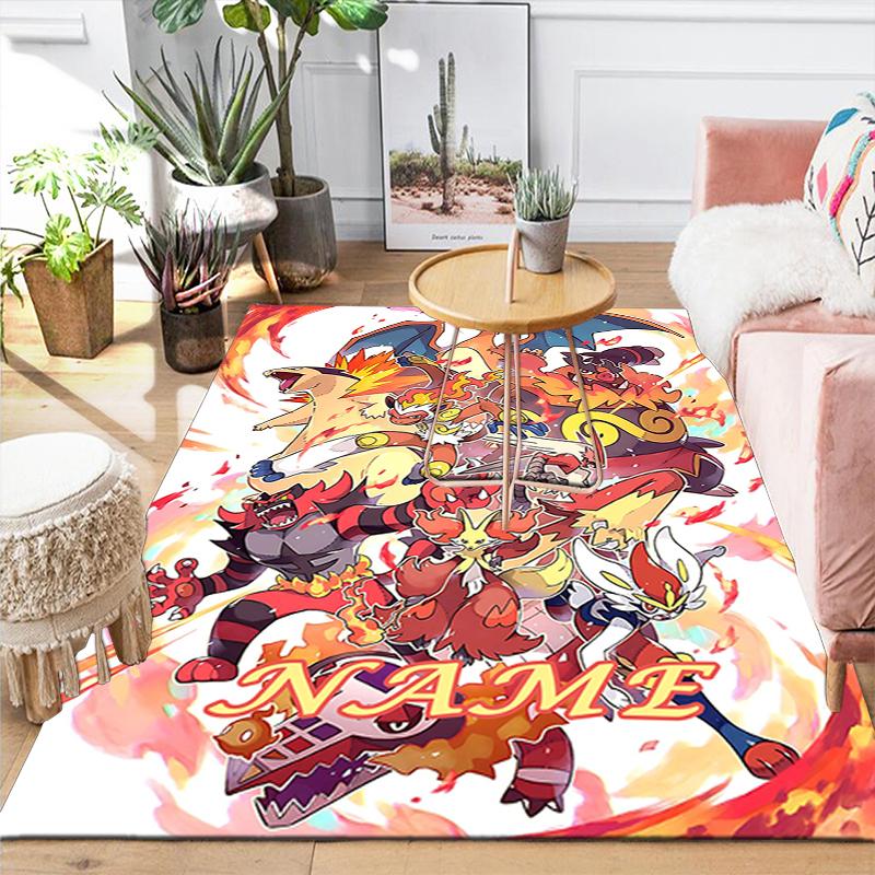 Custom 1Pc Pikachu Urban Warrior Rug Office Carpet Indoor Outdoor Entrance Doormat Nonslip Soft And Comfortable Living Room D2915209