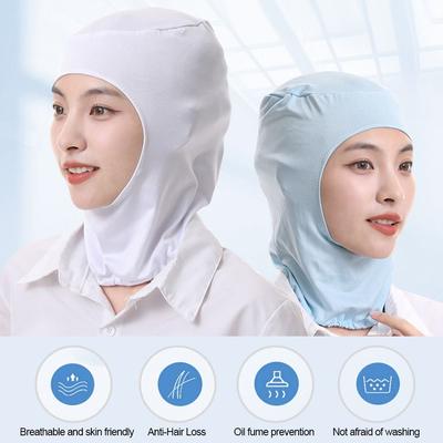 Nueva Gorra Elástica Antipolvo Protector de Cuello Transpirable Sombrero de Trabajo Color Sólido Pasamontañas Mujeres Hombres