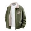 2025 Autumn/Winter Men's Plus Velvet Washed Cotton Jacket - Classic Casual Outdoor Cold-Weather Protection