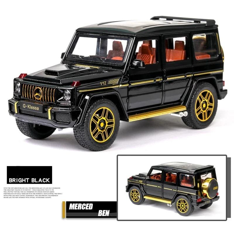 1/24 Benz G63 SUV Model auta ze slitiny Diecast & Hračka Kovové terénní vozidlo Model auta Simulace Zvuk Světlo Sběratelská hračka Dárek