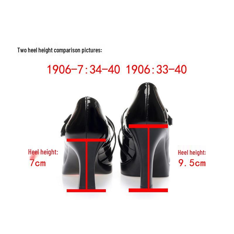 Qipao Women's Chunky Heel Leather Platform Shoes