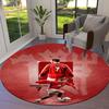CR7 Runder Teppich, Teppich für Wohnzimmer Schlafzimmer Sofa Spielzimmer Dekoration, Rutschfeste Bodenmatte