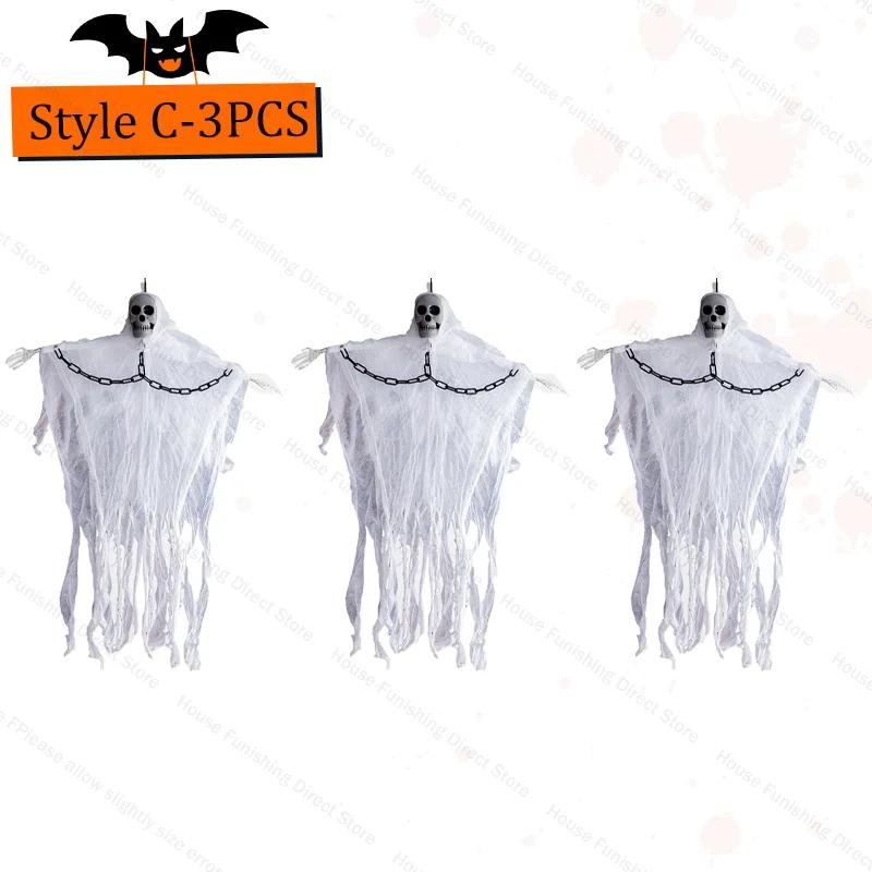 Halloween Hanging Skull Skeleton Ghost Party Decorations Horror Props Haunted House Decorations Halloween Party Outdoor Ornament