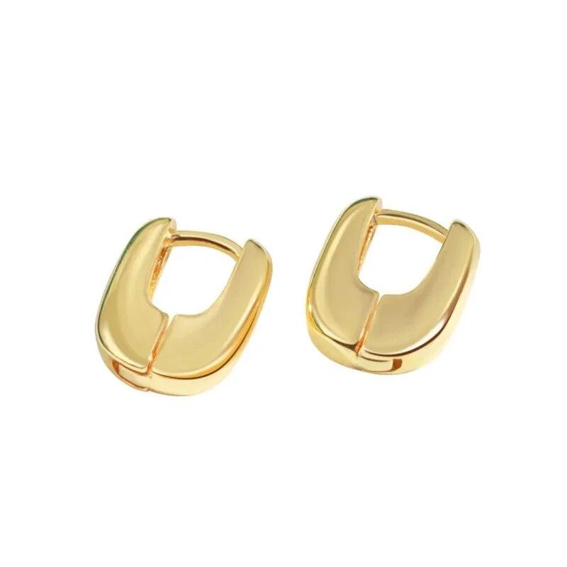 ANENJERY 2024 New Trend Korean Geometric Earrings For Women Girl Simple Jewelry Gift Party Earring