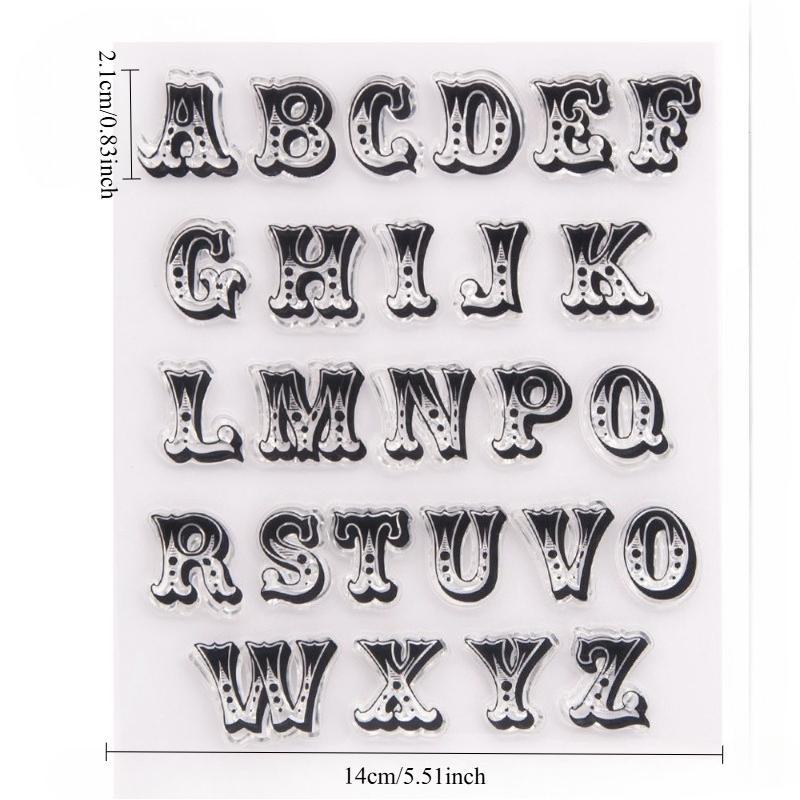 Transparent Seal DIY Hand Account Transparent Silicone Seal Rubber Stamp, Letters