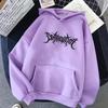 Korean Version Autumn and Winter Loose Letter Hooded Fleece Sweater Women