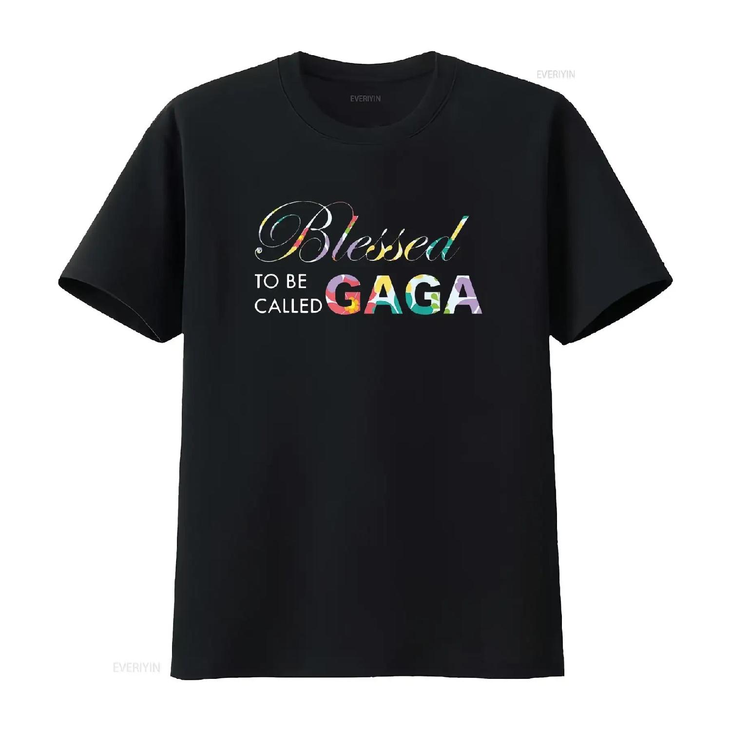 

Womens Blessed to be called Gaga T Shirt for Grandmothers Black X Large vintage Washed Stretched Unisex Top For Everyday Wear S чёрный