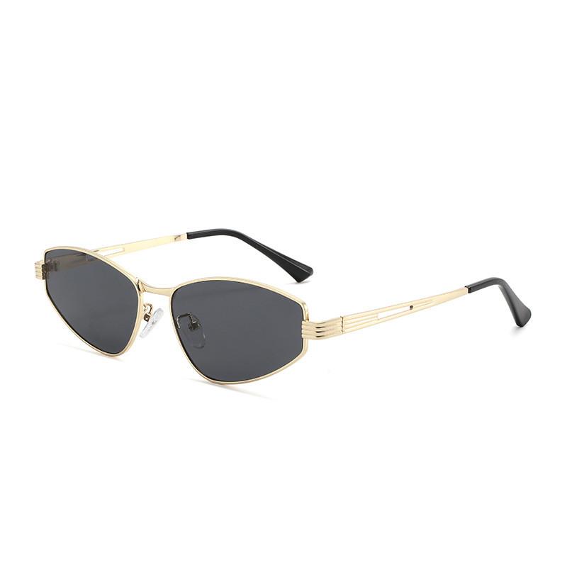 

Metal Hollow Cat Eye Sunglasses For Women With Uv400 Protection Summer Fashion Outdoors GoldFrameBlackGray
