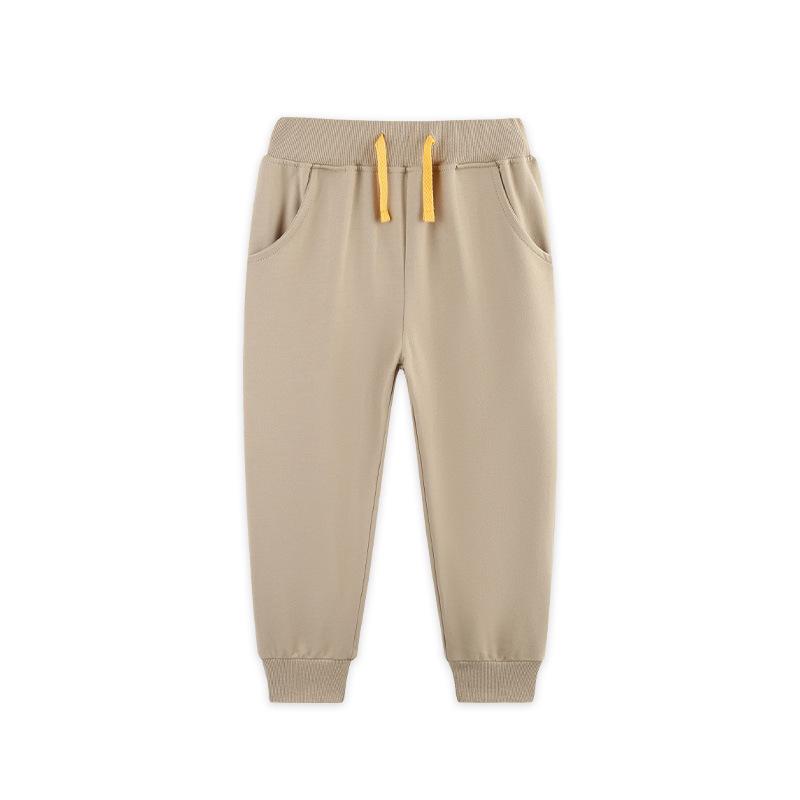 New Children's Fashionable And Casual Leg Tied Multi Pocket Pants Solid Color Casual Pants