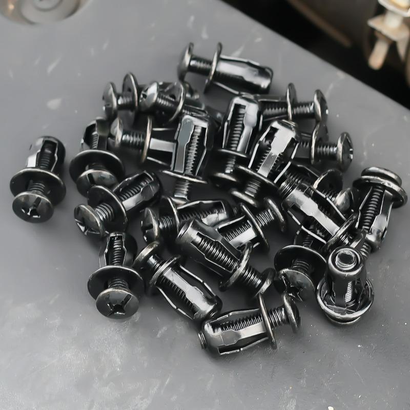 30-5pcs Expansion Screws for Car Licence Plate Fixing Nuts Metal Rivet Panel License Plate Clamp Lock Jack Nuts M4 M5 M6