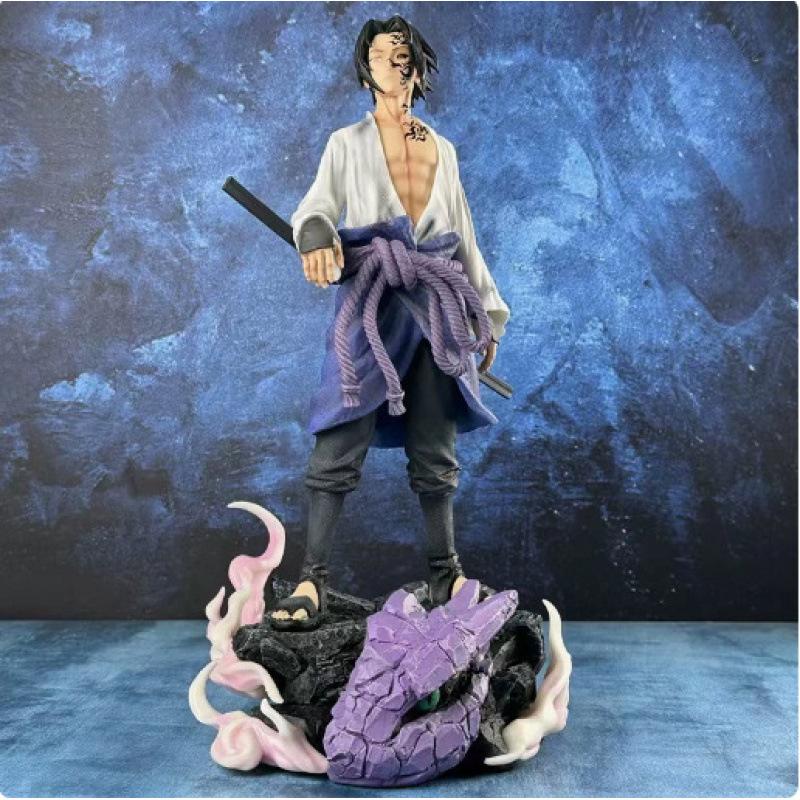 Naruto figure platform scroll Naruto spell Sasuke resonance two-dimensional anime model ornament gift