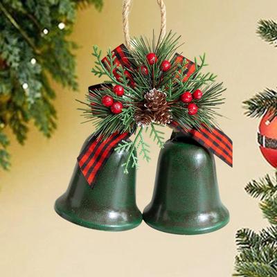 Christmas Bells Decoration Wreath Topper Elegant Xmas Decor Pendant for DIY