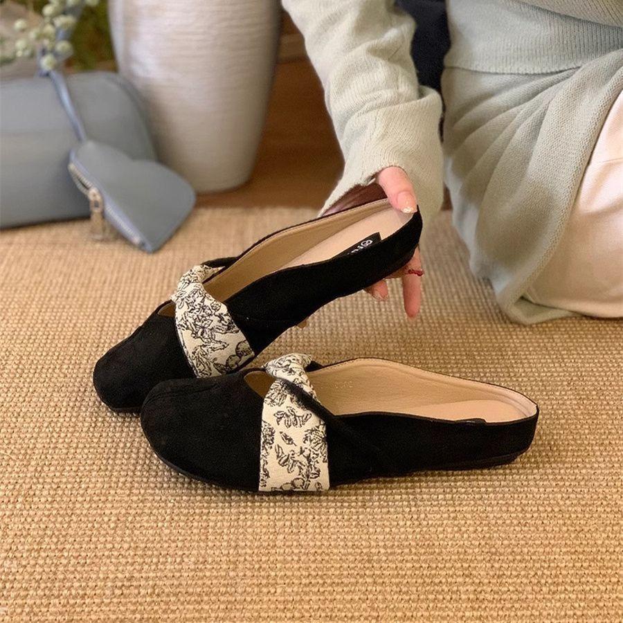 French fashion gentle fairy style ballet slippers 2025 new retro temperament shallow mouth versatile Mary Jane shoes