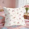 Vintage Wildflowers Girl Art Ins Cushion Cover Silky Short Plush Invisible Zipper Dustproof Sofa Pillow Case For Home Decor