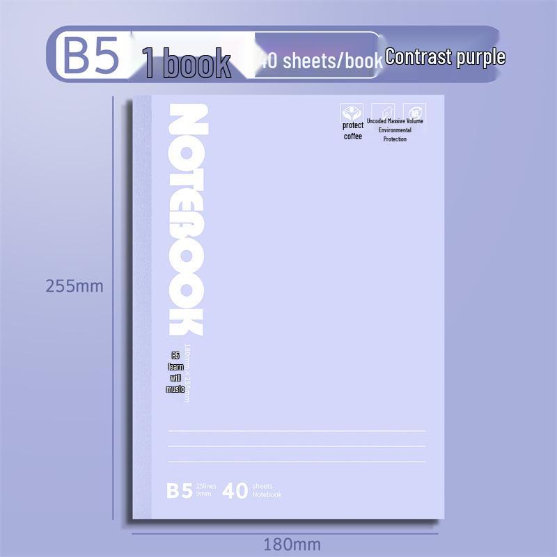 Vibrant Color Block A5/B5 Notebook - Ideal for Students, Soft Cover, No Ink Bleed, Smooth Writing