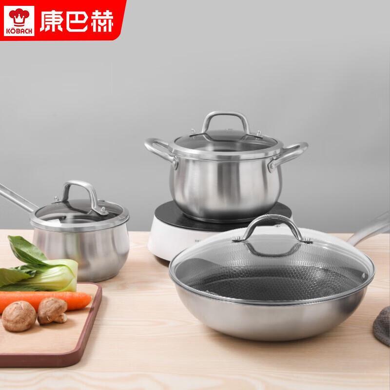 Kambach 304 Stainless Steel 3-Piece Cookware Set